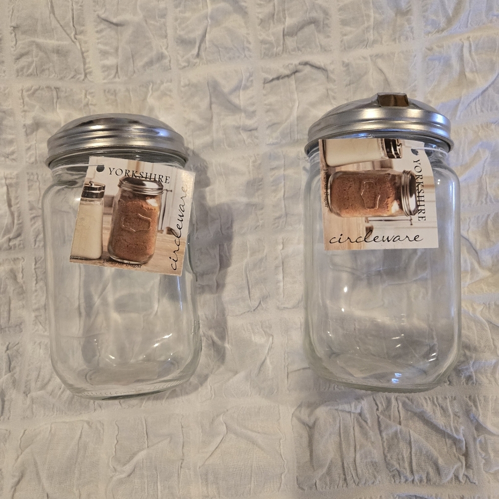 Set of 2 Restaurant-Style Sugar Pour Jars, Storage Jars – New with Tags